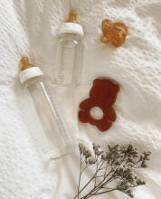 Hevea Glass Baby Bottle Art.239553