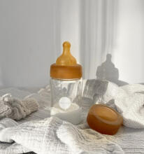 Hevea Glass Baby Bottle Wide Neck Art.478401 Stikla barošanas pudelīte 150ml,2 gab