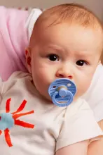 Bibs  Colour Round Art.239673 Pin Sky Blue Mix Soothers 0-6 m, 100% natural