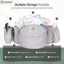 Fruiteam Baby Carrier 6 in 1 Art.239834 Light Grey Сумка-переноска от 3 до 9 килограмм