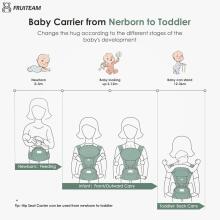 Fruiteam Baby Carrier 6 in 1 Art.239834 Light Grey Сумка-переноска от 3 до 9 килограмм