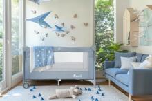 Kids Severno Сlose To Mommy Art.239835 Grey   Bērnu manēža - ceļojumu gultiņa no dzimšanas līdz 15 kg