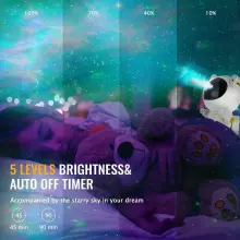Kids Severno Astronaut Nebula Projector Art.239836 Звездный проектор - астронавт светодиодный с пультом