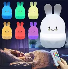Kids Severno  Projector Rabbit Art.239838 Children's night light led rabbit touch rgb remote control