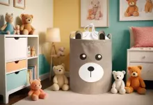 Kids Severno Basket Bear Art.239844   Корзина для игрушек и белья