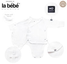 La Bebe™ NO Baby Body Art.239963 White Бодик из 100% мягкого хлопка с длинным рукавом