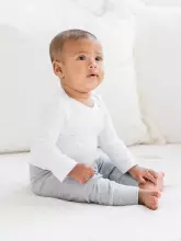 La Bebe™ NO Baby Body Art.239963 White Бодик из 100% мягкого хлопка с длинным рукавом