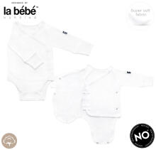 La Bebe™ NO Baby Body Art.239963 White Бодик из 100% мягкого хлопка с длинным рукавом