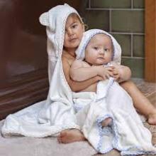 Bocialand Bath Towel Cover Ears Art.BOC0123 Hippo Terry towel with hood 80x80cm