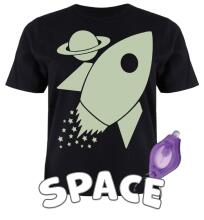 Splat Planet T-Shirt Space Art.SPG0031 glow in the dark T-shirt, Butterfly