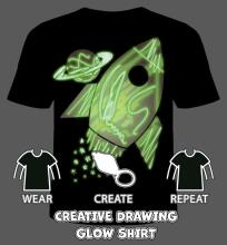 Splat Planet T-Shirt Space Art.SPG0031 glow in the dark T-shirt, Butterfly