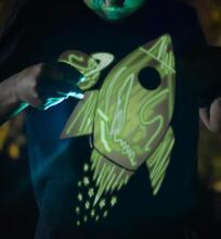Splat Planet T-Shirt Space Art.SPG0031 glow in the dark T-shirt, Butterfly