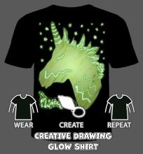 Splat Planet T-Shirt Unicorn Art.SPG0011  Детская футболка (светится в темноте)