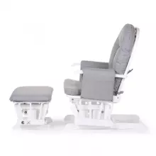 Mendler Relaxing Rocking Chair Art.HWC-C76 Velvet Grey Rocking chair for feeding