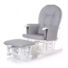 Mendler Relaxing Rocking Chair Art.HWC-C76 Velvet Grey Rocking chair for feeding