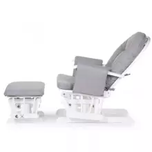 Mendler Relaxing Rocking Chair Art.HWC-C76 Velvet Grey Rocking chair for feeding