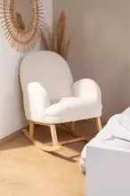 Childhome Rocking Chair Art.BB65182 Teddy Of White  Rocking chair for feeding