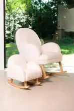 Childhome Rocking Chair Art.BB65182 Teddy Of White  Rocking chair for feeding