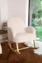 Childhome Rocking Chair Art.BB65182 Teddy Of White  Rocking chair for feeding