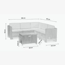 Dārza mēbeļu komplekts Set Colorado Corner pelēks