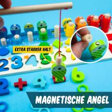Faerly® Montessori Toy Magnetic Fishing Game  Art.241379   Деревянный пазл Монтессори