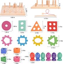 Wooderma Montessori Toy 3 in 1 Art.241381 Montessori Wooden Puzzle