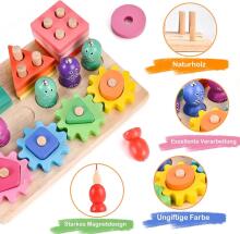 Wooderma Montessori Toy 3 in 1 Art.241381 Montessori Wooden Puzzle