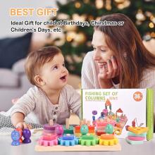 Wooderma Montessori Toy 3 in 1 Art.241381 Montessori Wooden Puzzle