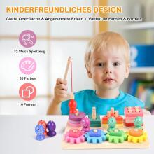Wooderma Montessori Toy 3 in 1 Art.241381 Montessori Wooden Puzzle