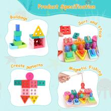 Montessori Toy 3 in 1 Art.241383 Montessori Wooden Puzzle