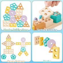 Atoylink Montessori Toy 3 in 1 Art.241383 Koka puzle Montessori