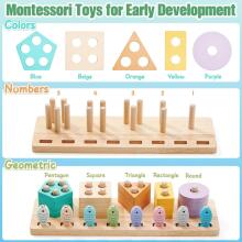 Atoylink Montessori Toy 3 in 1 Art.241383 Koka puzle Montessori