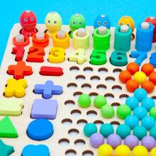 Faerly® Montessori Toy Magnetic Game 5 in 1 Art.241385  Montessori Wooden Puzzle