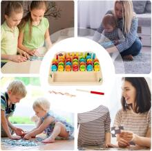 Riaisttd Fishing Wood Game Alphabet and Number Art.241388 Montessori Wooden Puzzle