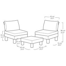 Комплект садовой мебели Elements Balcony Set серый/светло-серый