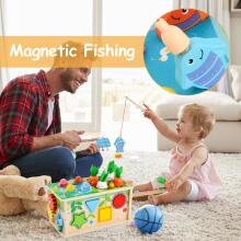 Focenat Montessori Wooden Toy 9-in-1 Art.241410 Koka puzle Montessori