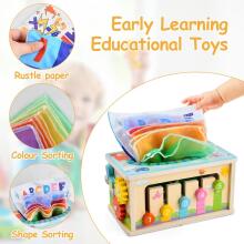 Focenat Montessori Wooden Toy 9-in-1 Art.241410 Koka puzle Montessori