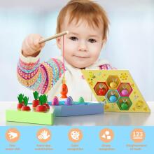 Uping Magnetic Fishing Game Art.241408 Деревянный пазл/рыбалка с магнитами