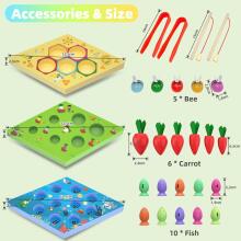 Uping Magnetic Fishing Game Art.241408 Деревянный пазл/рыбалка с магнитами