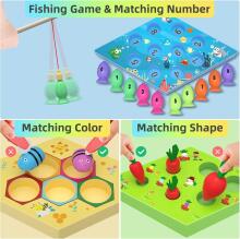 Uping Magnetic Fishing Game Art.241408 Деревянный пазл/рыбалка с магнитами