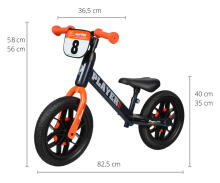 MILLY MALLY 4099 Qplay Balance velosipēds Player oranžs