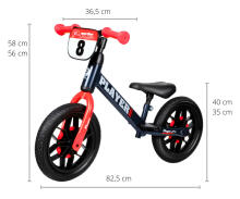 MILLY MALLY 4102 Qplay Balance bike Player sarkans
