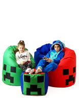 Qubo™  Drop Minecraft XL Art.241764 Blueberry Кресло мешок, бин бег (bean bag), кресло груша, пуф