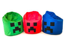 Qubo™  Drop Minecraft XL Art.241764 Blueberry Кресло мешок, бин бег (bean bag), кресло груша, пуф