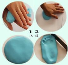 JZK Art for Baby Art.241852 Hand and Foot print Trīsdaļīgs Ramītis