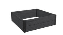 Edging for square flower bed Maple Square 106x106x32cm grey