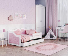 AJK Lili 1608 Crystal Art.241948 Light Pink  pusaudžu gulta 180x80cm