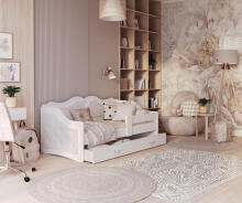 AJK Lili 1608 Crystal Art.241948 White  pusaudžu gulta 180x80cm