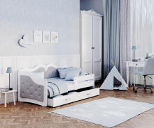AJK Lili 1608 Crystal Art.241949 Grey подростковая кровать 180x80см