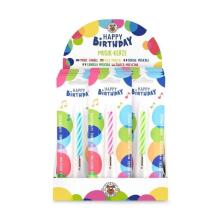 Birthday Fun - candle with ‘Happy Birthday’ song, 4 assorted